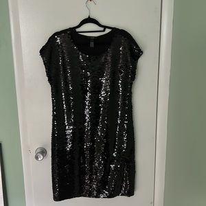 Alfani Black sequin dress, size Large